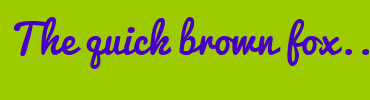Image with Font Color 4800C3 and Background Color 9ECB00